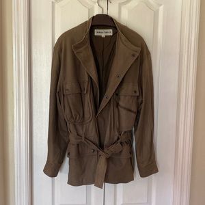 Authentic vintage leather Giorgio Armani Jacket in size 36